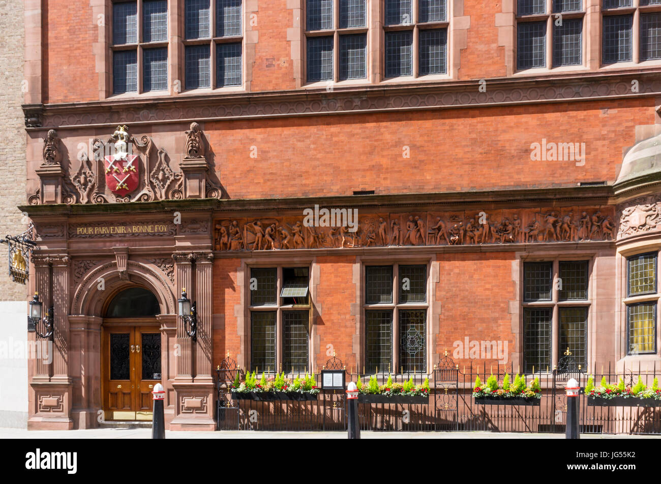 Cutler's Hall is the home of the Worshipful Company of Cutlers, one of the Livery Companies of the City of London. Located in Warwick Lane. Stock Photo