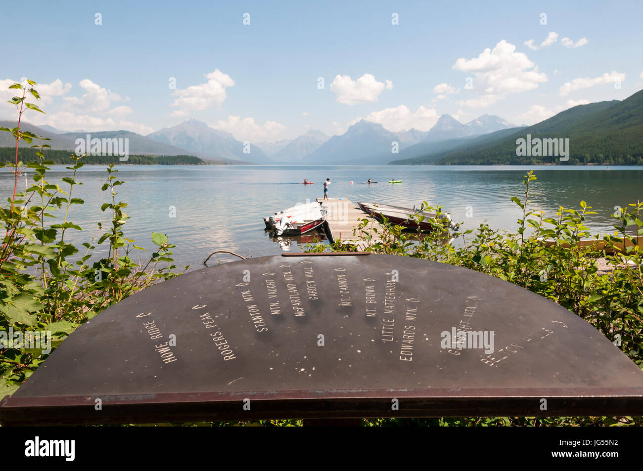 Viewpoint at Lake McDonald in Glacier National Park, Montana, USA. Stock Photo