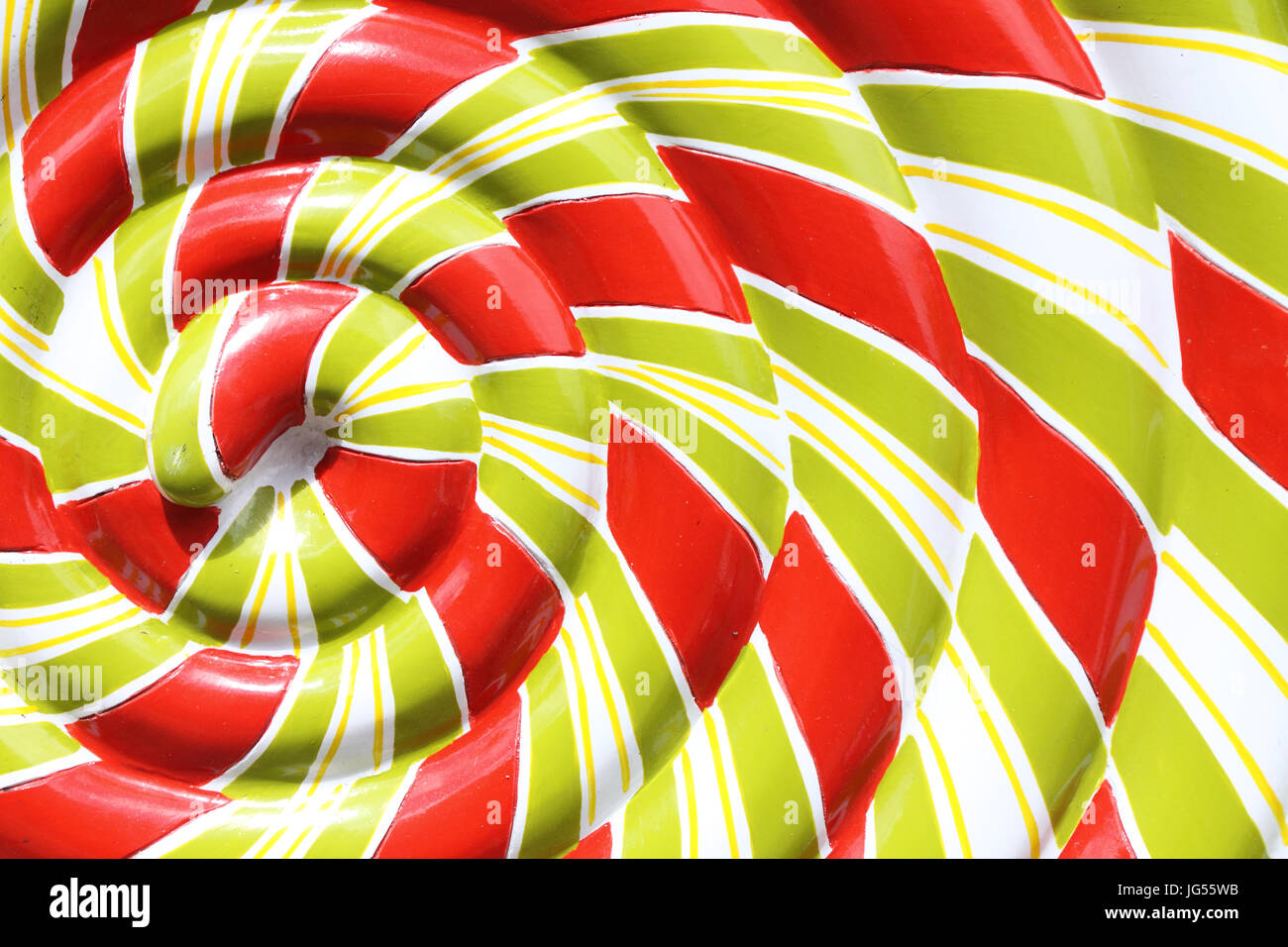 Close-up of large plastic model of a lollipop Stock Photo