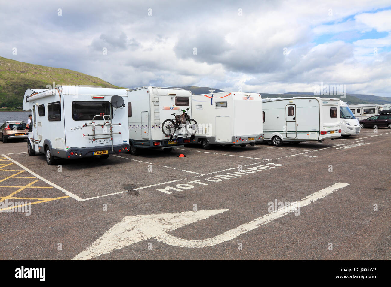 Parking for caravans and motorhomes