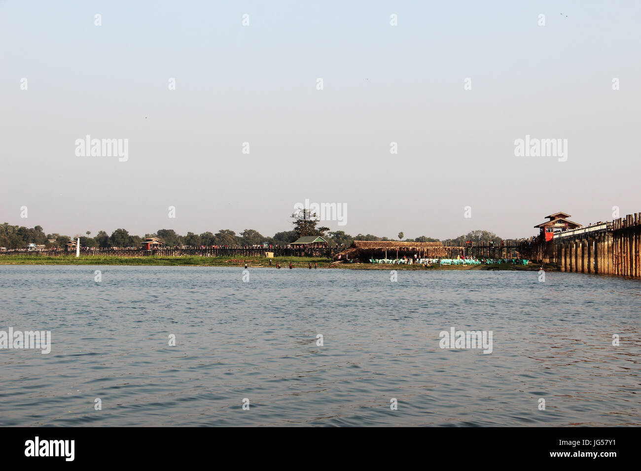 U Being is the oldest and longest teak wood bridge in the world Stock ...