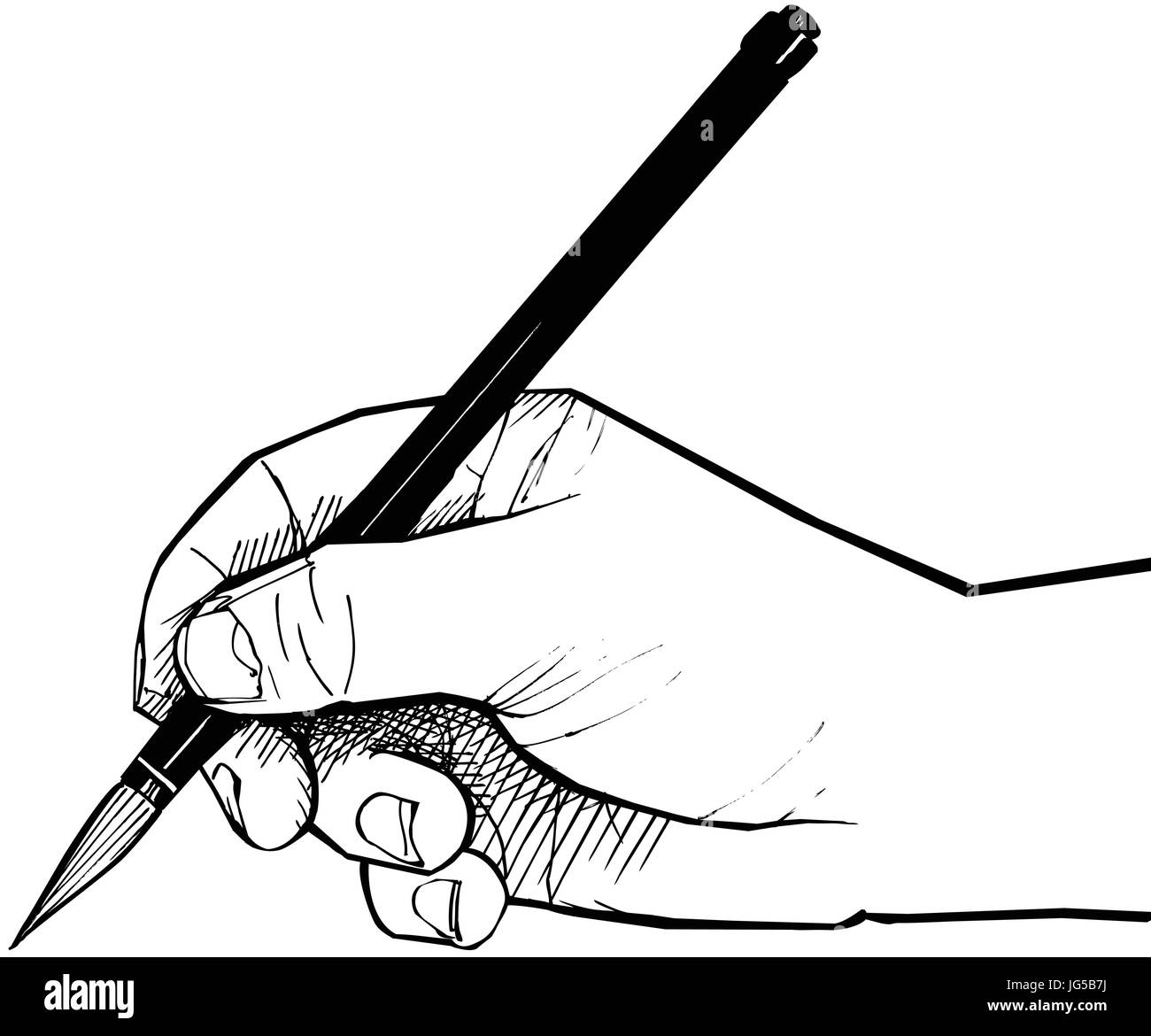 vector illustration of an hand drawing with a chinese brush Stock ...