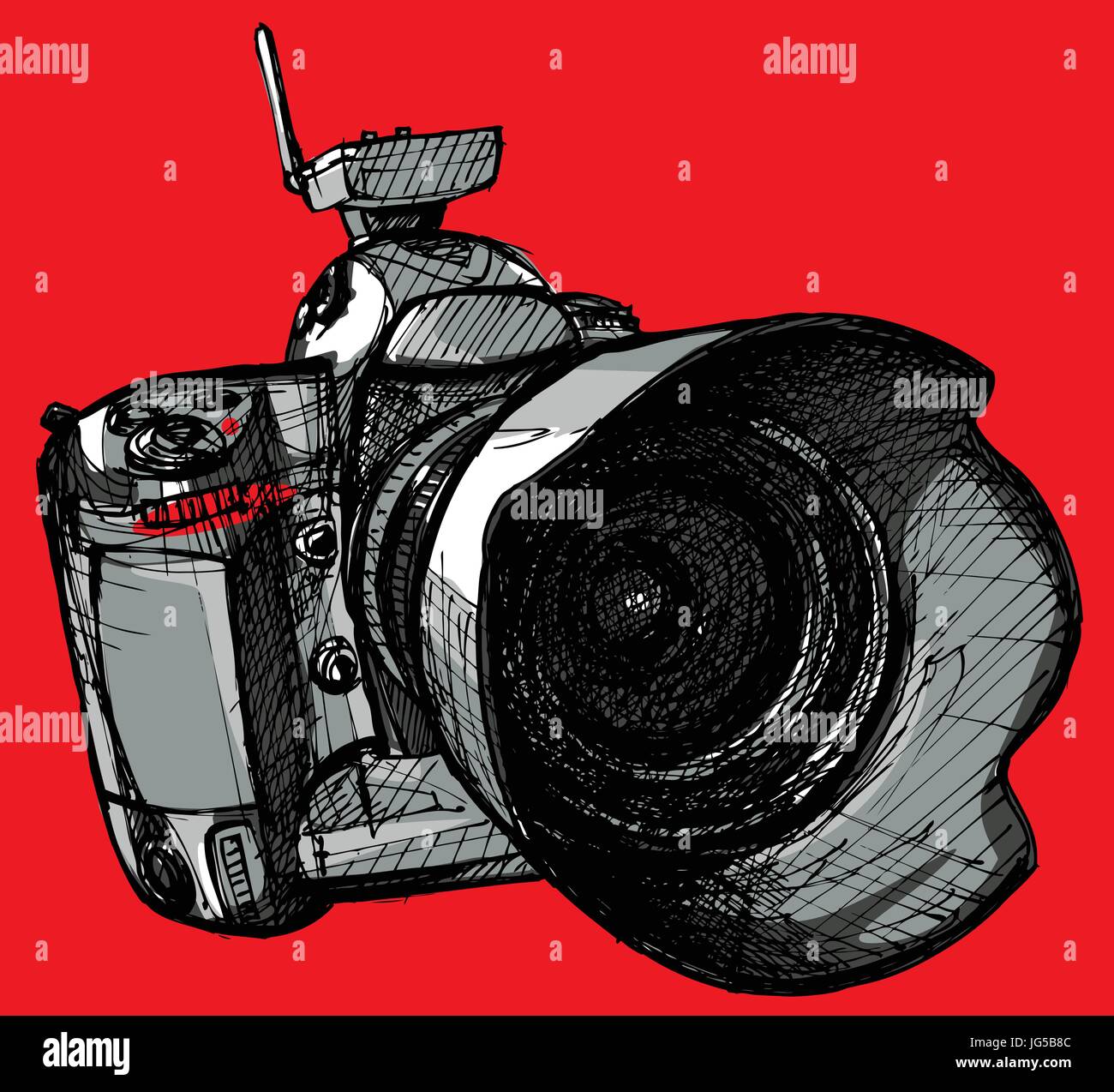 Vector illustration of digital professional camera Stock Vector Image ...