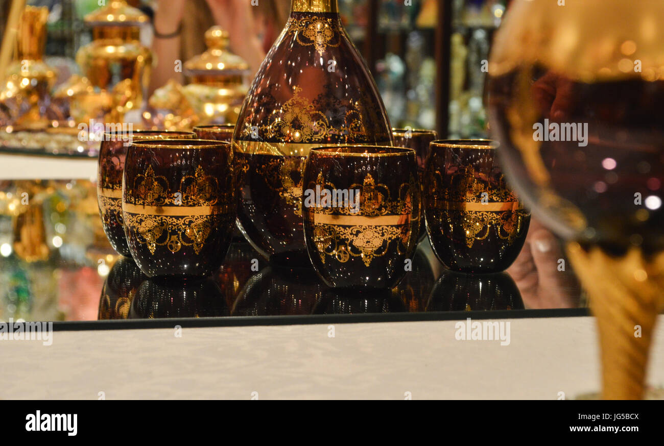 glass set Stock Photo Alamy