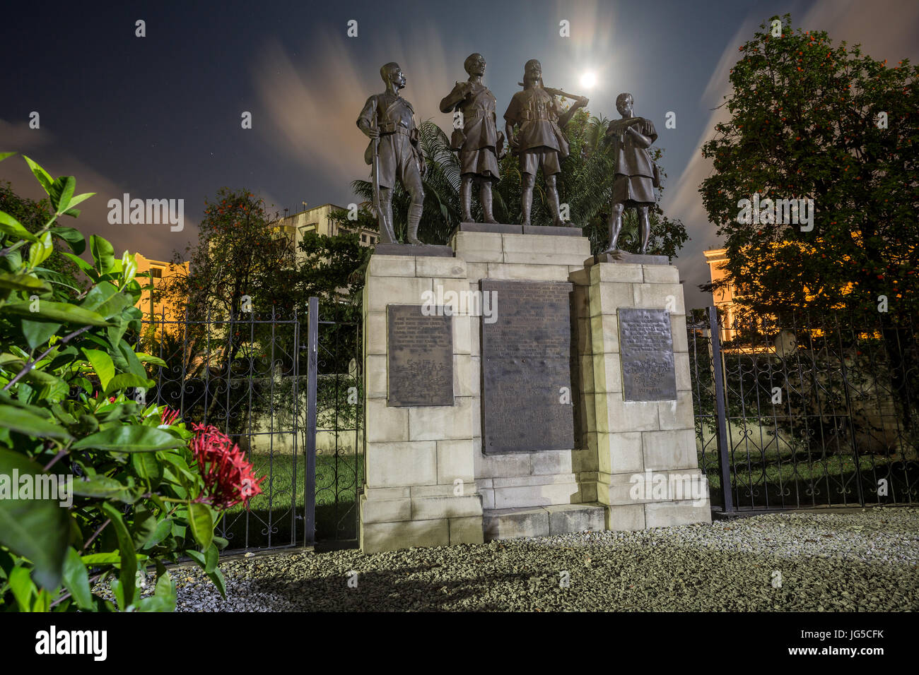 Mombasa, Kenya - December 12, 2016: Monument commemorating victims of World War I and World War II. Stock Photo