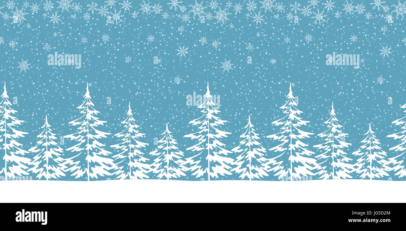 Spruce trees snow Stock Vector Images - Alamy