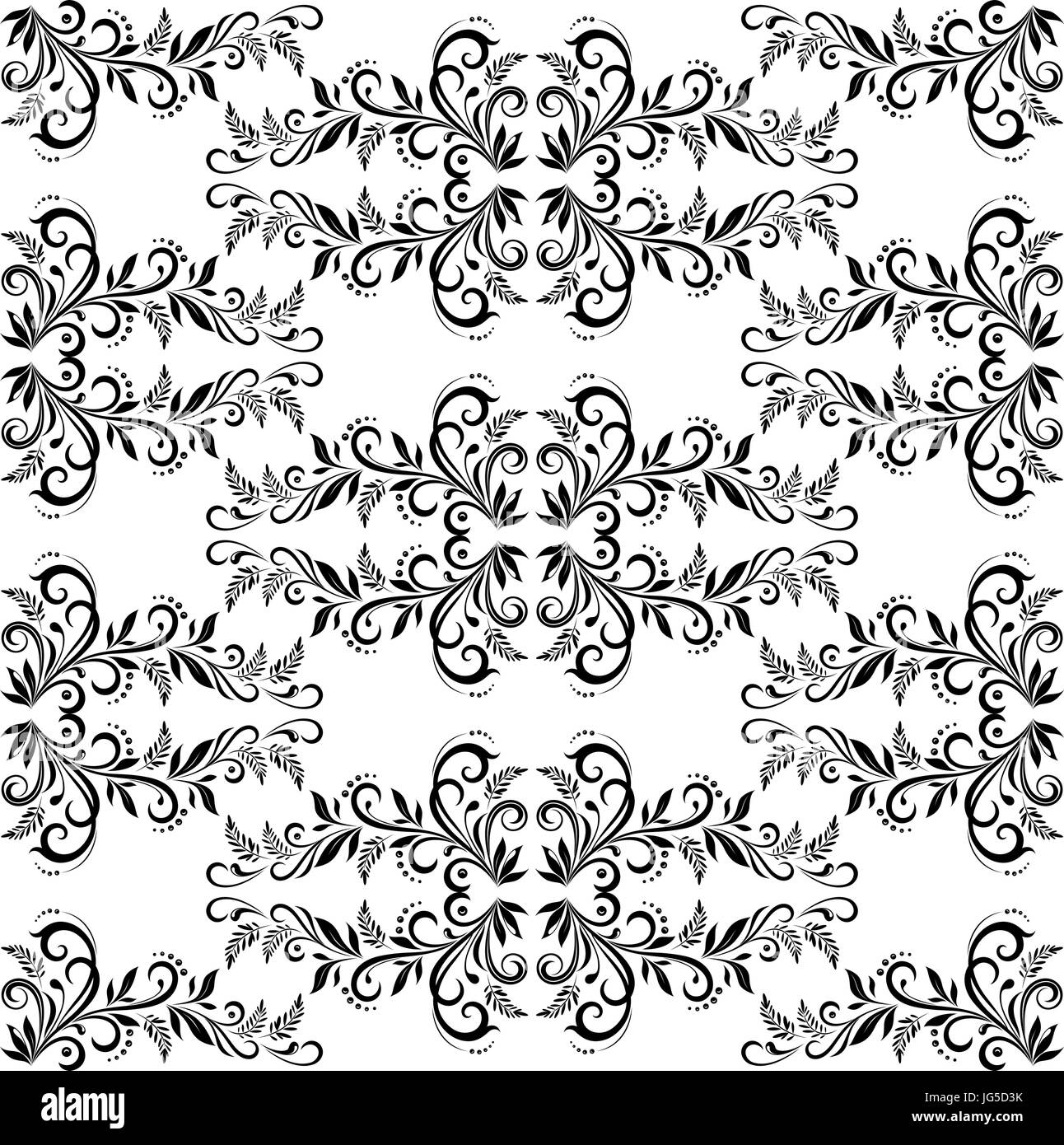 Seamless Tile Floral Pattern Stock Vector Image & Art Alamy