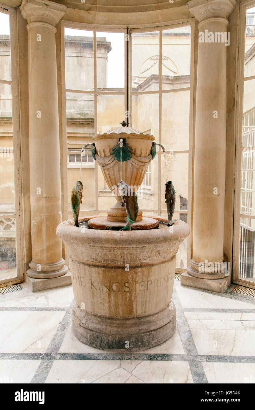 A Fountain Serving Spring Water To Guests At The Pump Rooms