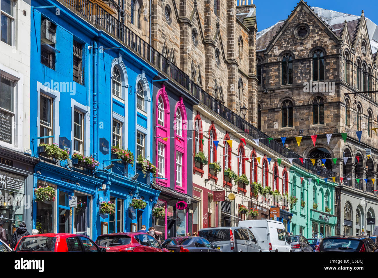 West Bow, part of Victoria Street, in Edinburgh, Scotland Stock ...