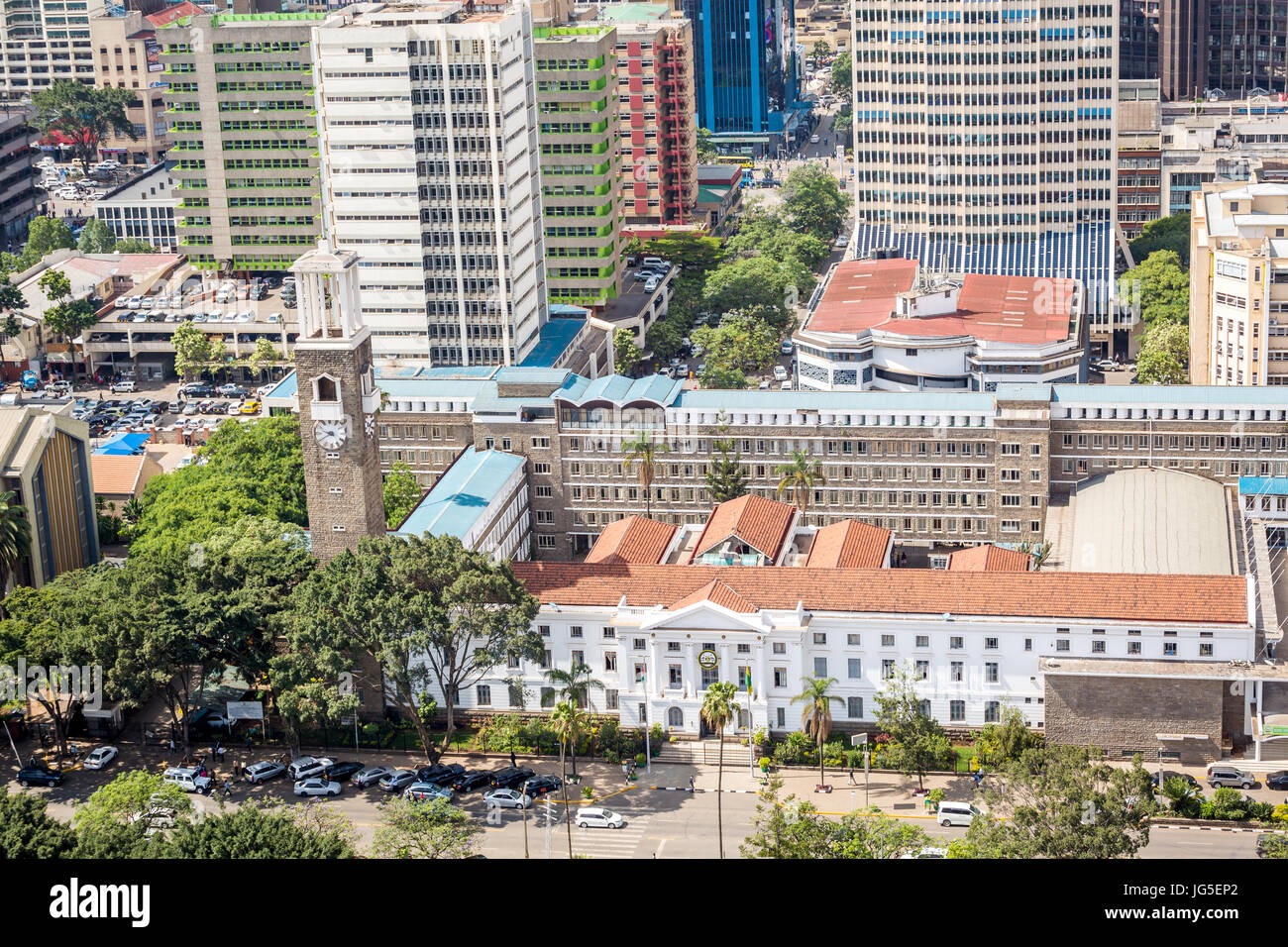 City hall of Nairobi in the downtown, Kenya Stock Photo Alamy