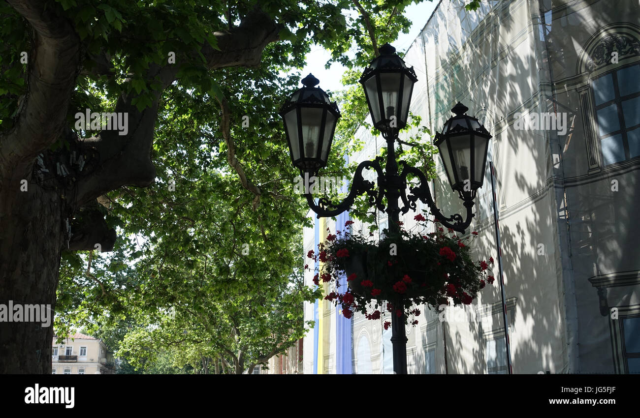 Lamp post Odessa, Ukraine Stock Photo