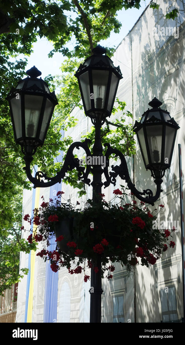 Lamp post Odessa, Ukraine Stock Photo