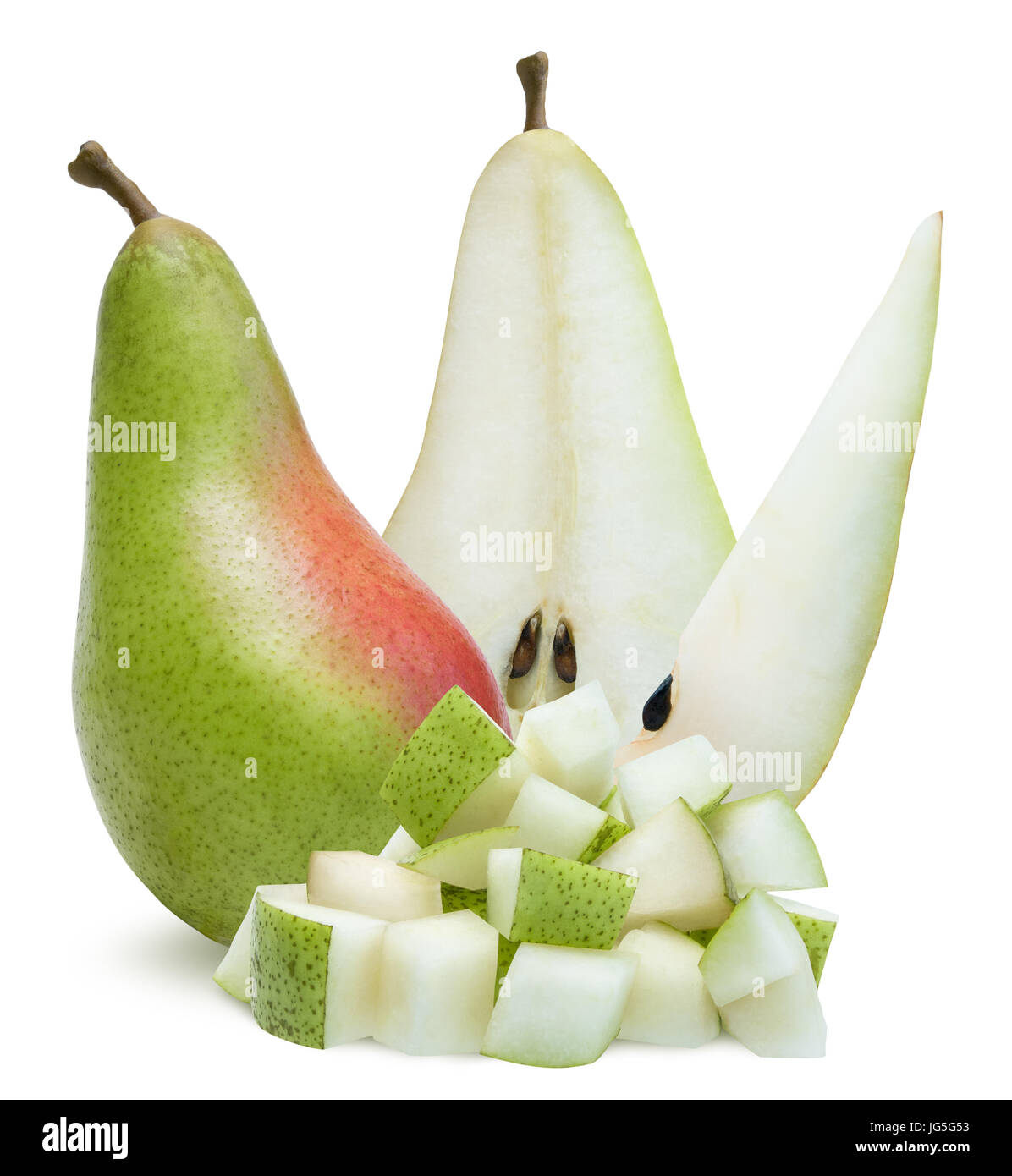 Ripe pears isolated over white Stock Photo - Alamy