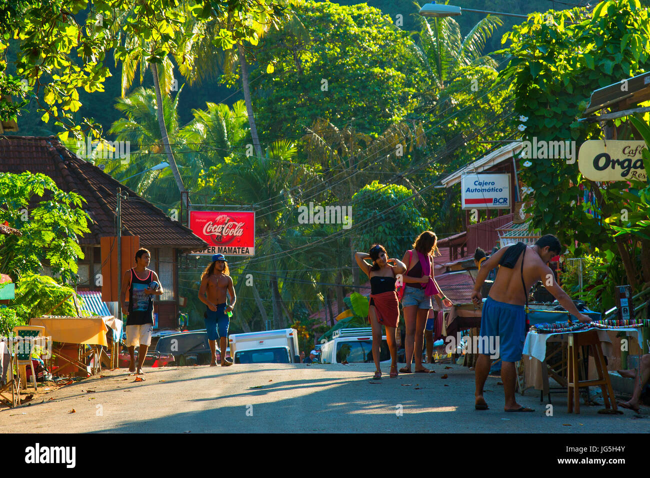 The village of Montezuma, Nicoya Peninsula, Costa Rica Stock Photo