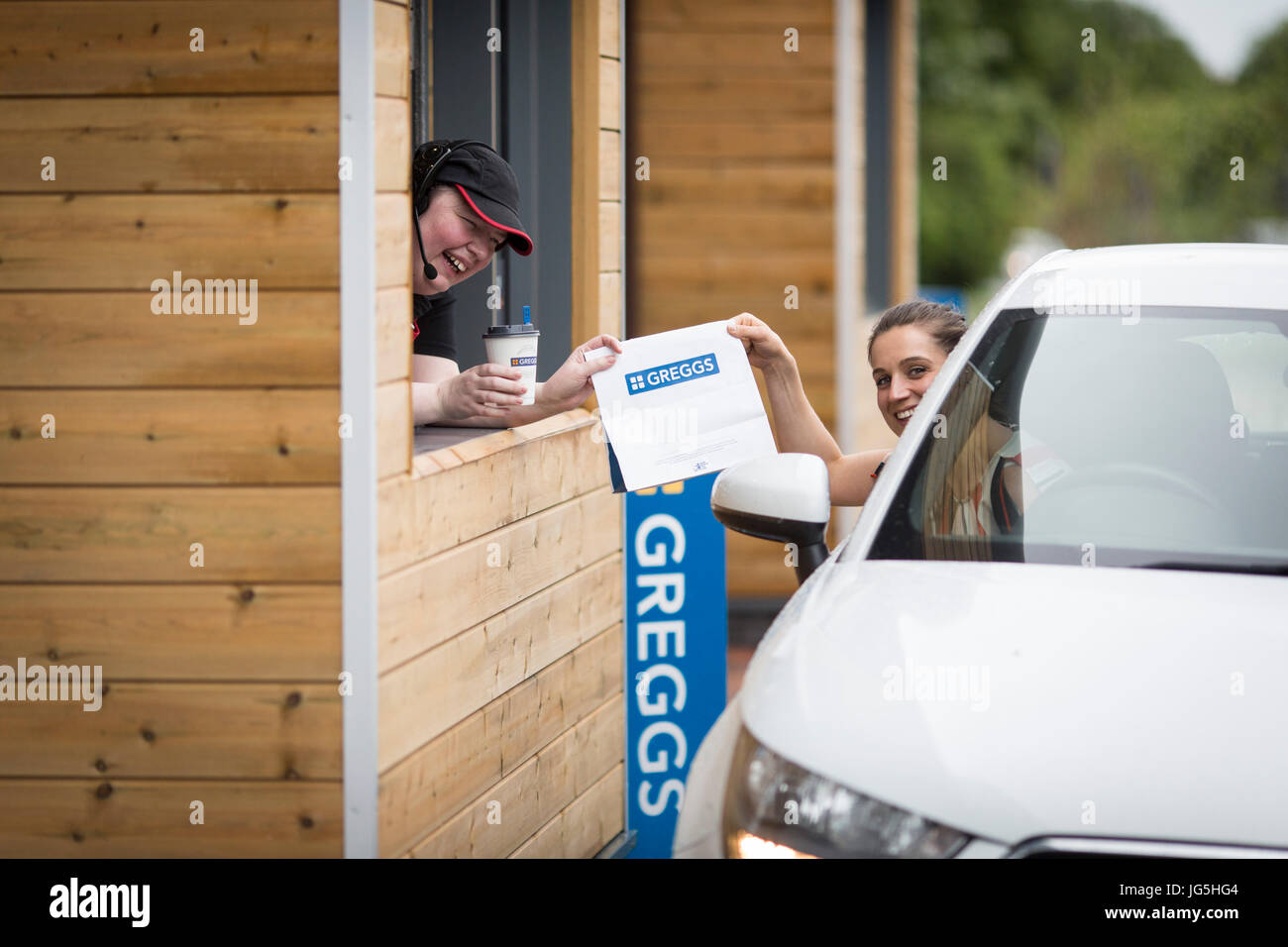 Greggs Drive Thru bakery Irlam Gateway Service Station, Liverpool Rd