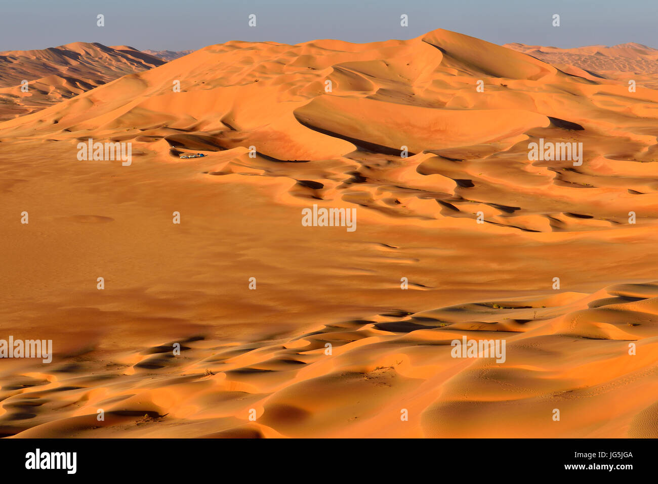 Sanddunes in the Rub al Khali desert, Dhofar, Oman Stock Photo