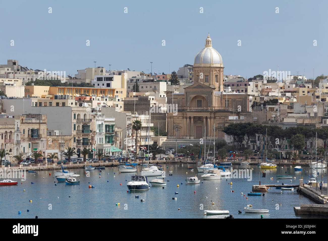 Cityscape of Kalkara, The Three Cities, Malta Stock Photo