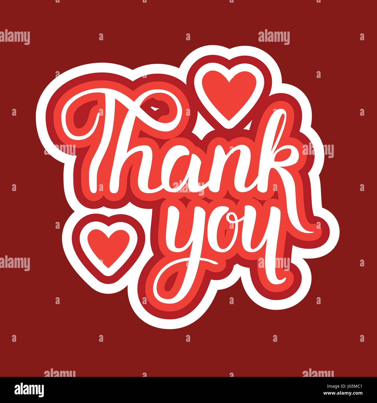 Thank You Sticker Social Media Network Message Badges Design Stock 