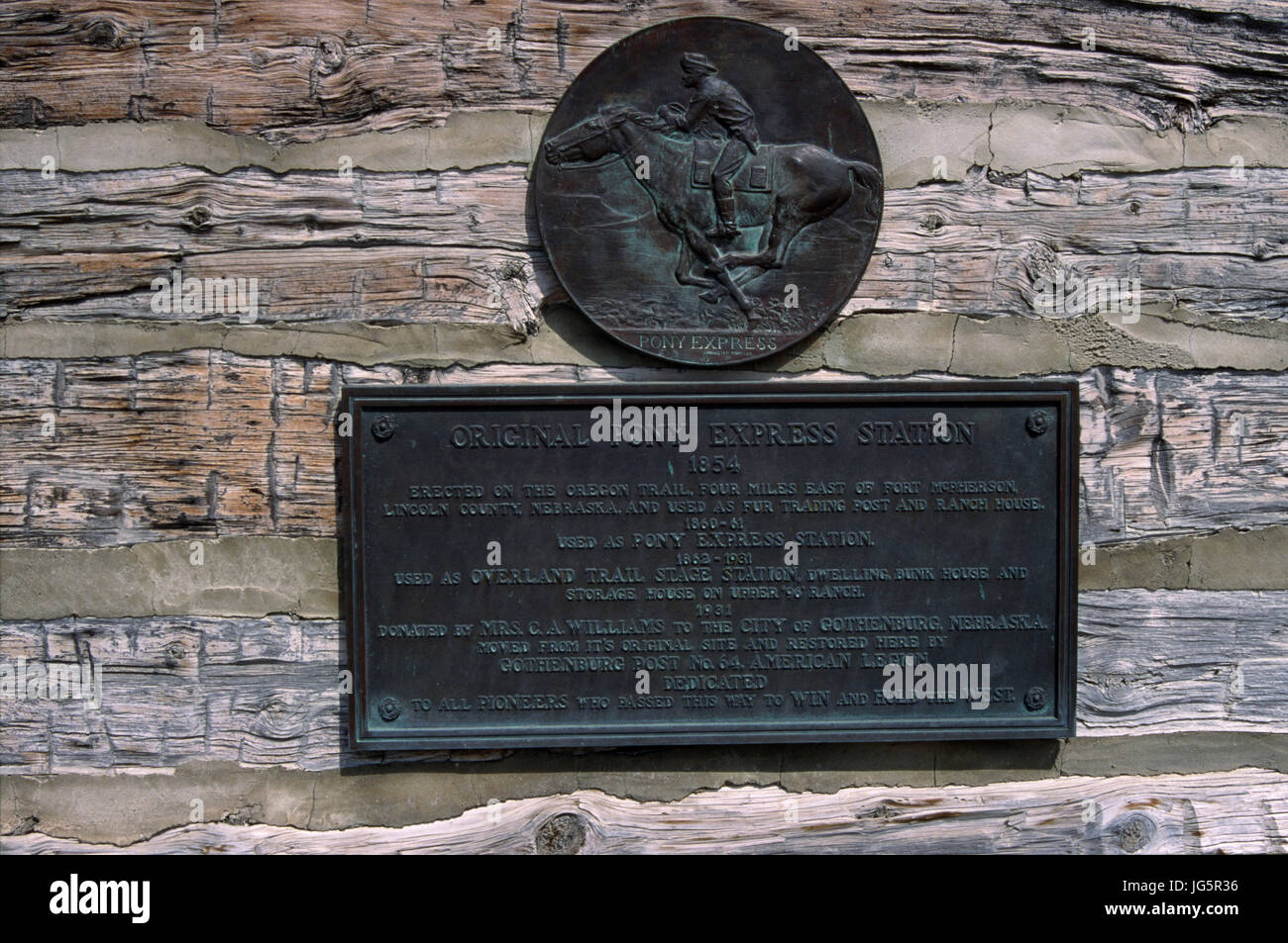 Monument on Pony Express Station, Ehmen Park, Gothenburg, Nebraska