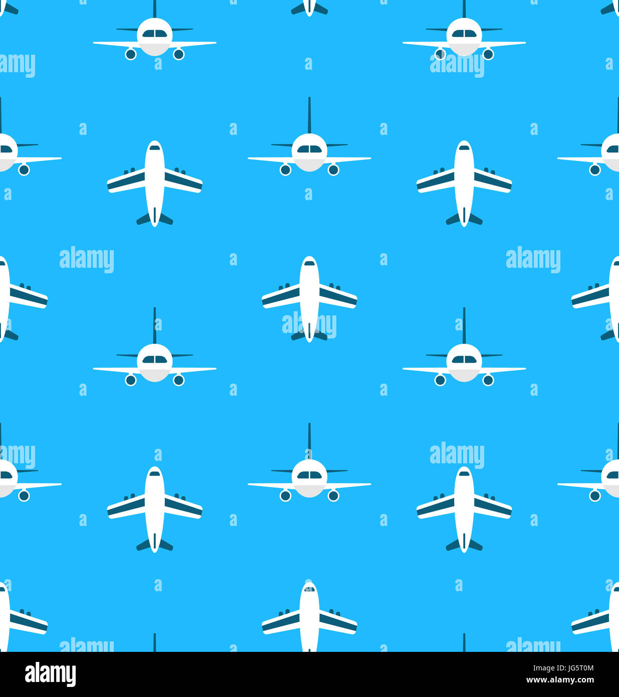 Seamless Pattern with Airplanes Stock Photo - Alamy