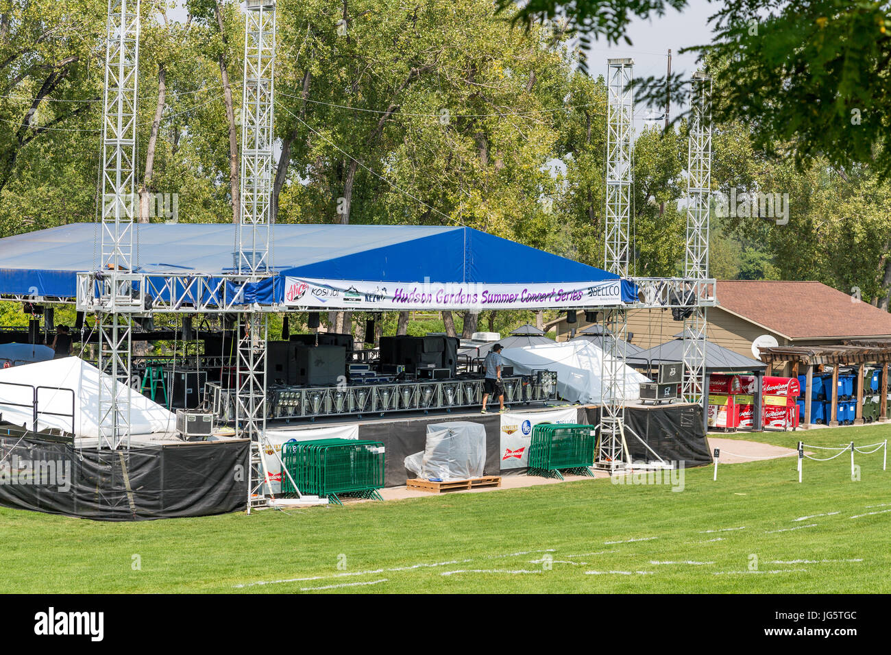 An outdoor concert venue in a park in Denver, Colorado Stock Photo Alamy