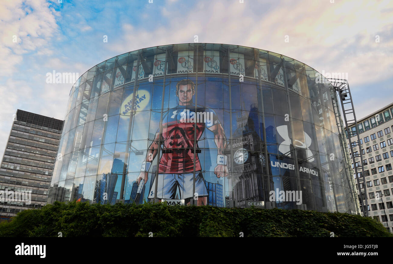 The BFI IMAX in the South Bank district of London, just north of Waterloo station. Stock Photo