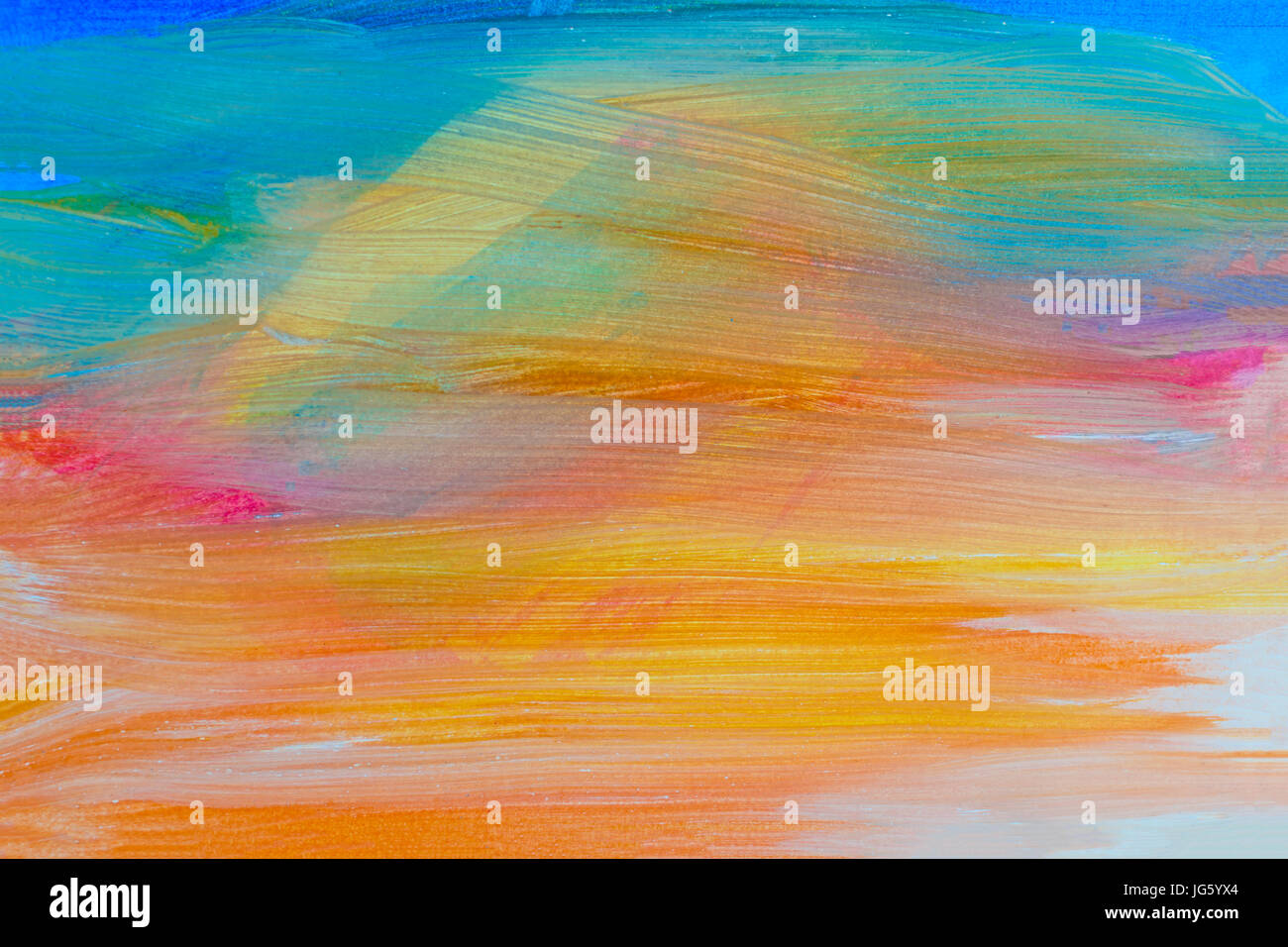 Brushed art work using the colors of the rainbow Stock Photo