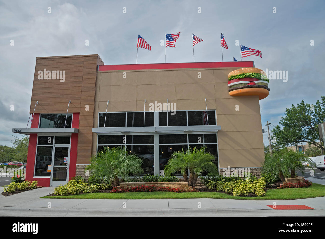 Burger King fast food restaurants has built a brand new restaurant in