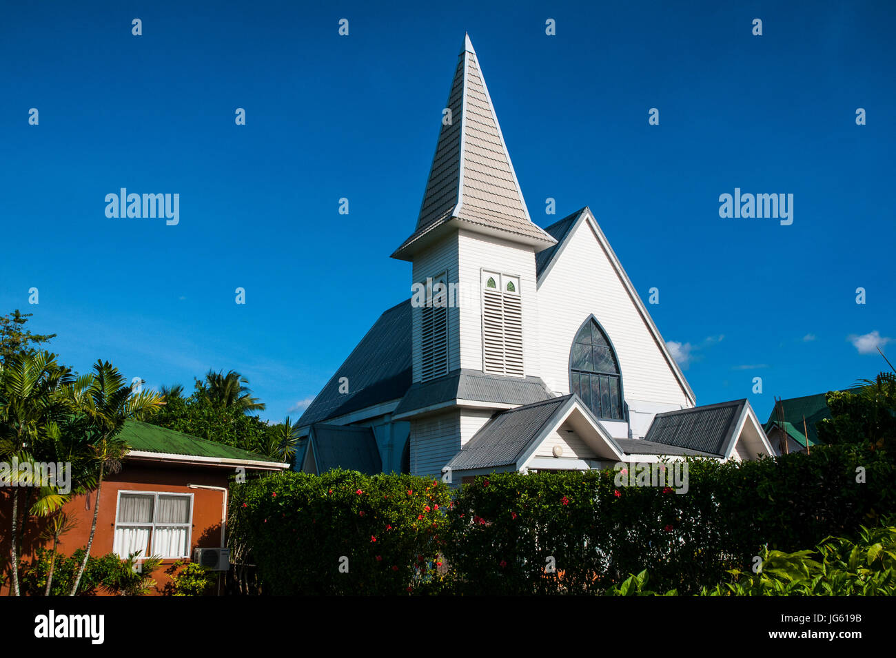 Church in Apia, Upolo, Samoa, South Pacific Stock Photo