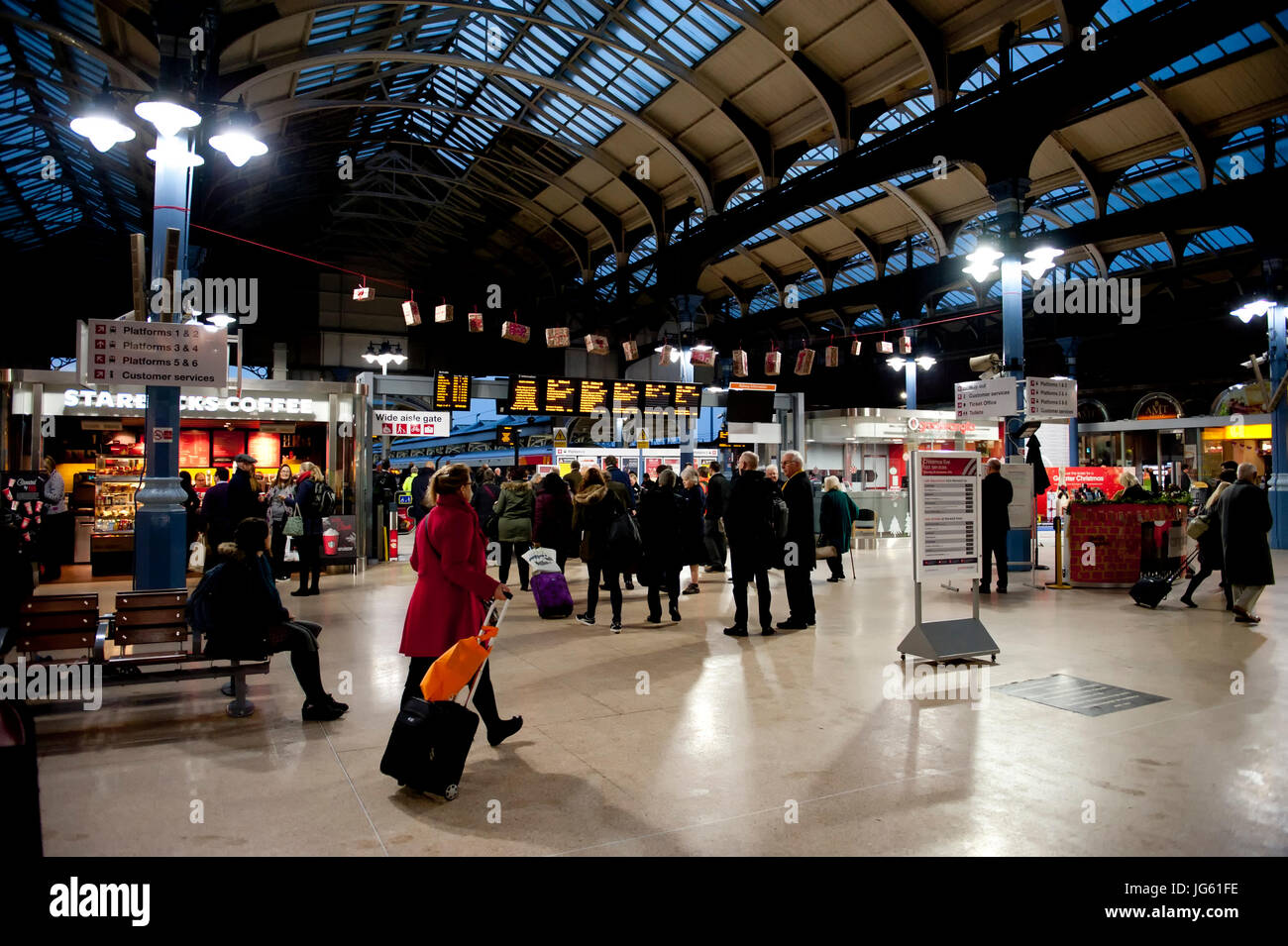 Early morning at Norwich Railway Station,UK Stock Photo
