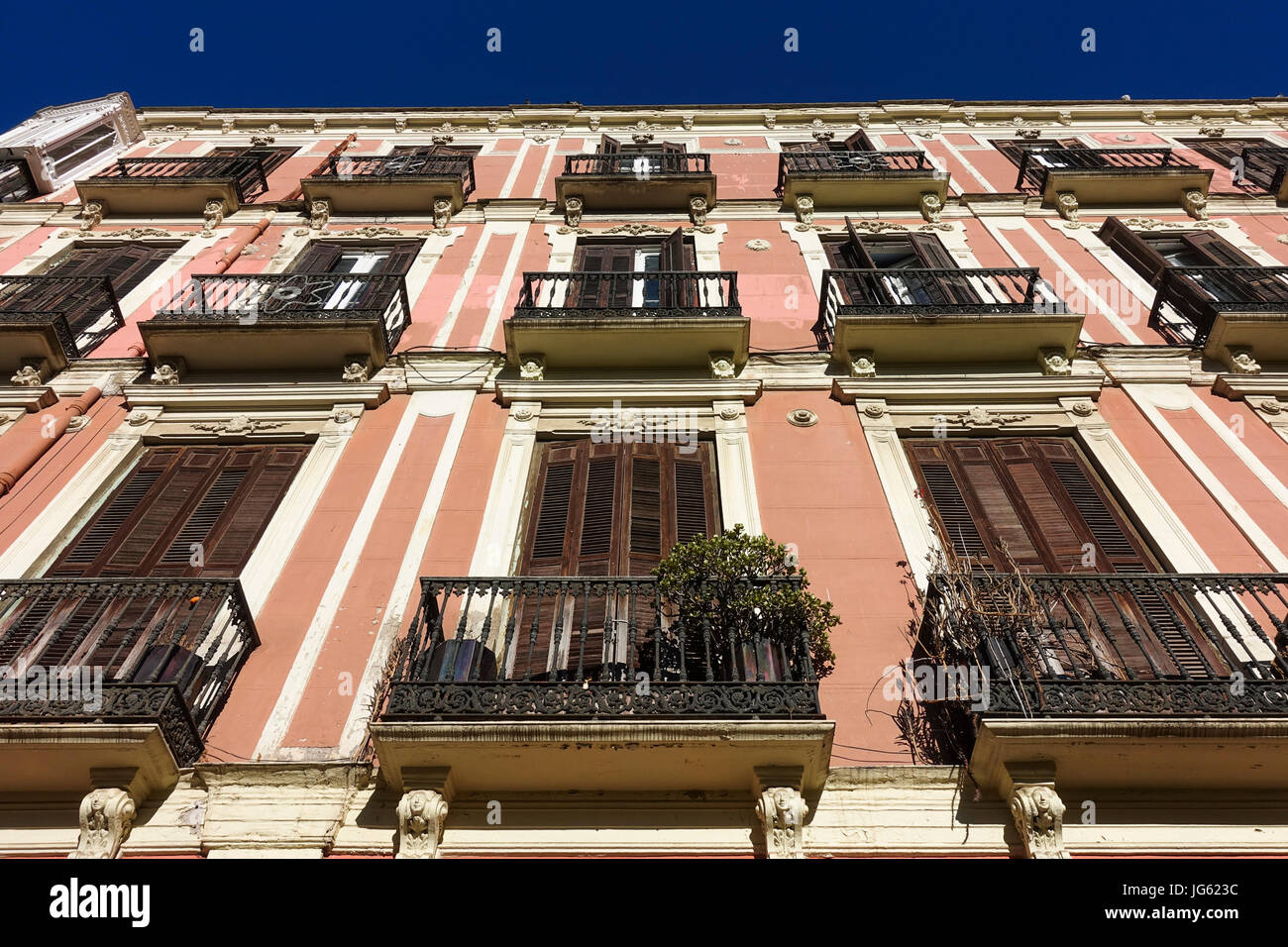 Spanish andalusian style facade, balcony, Malaga, Spain Stock Photo Alamy