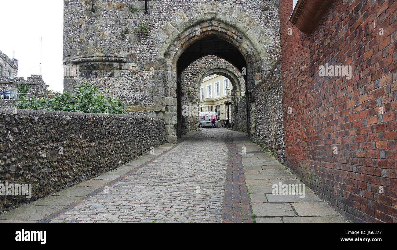 Cobbled Street Arch Lewes Sussex Photo Poster Print