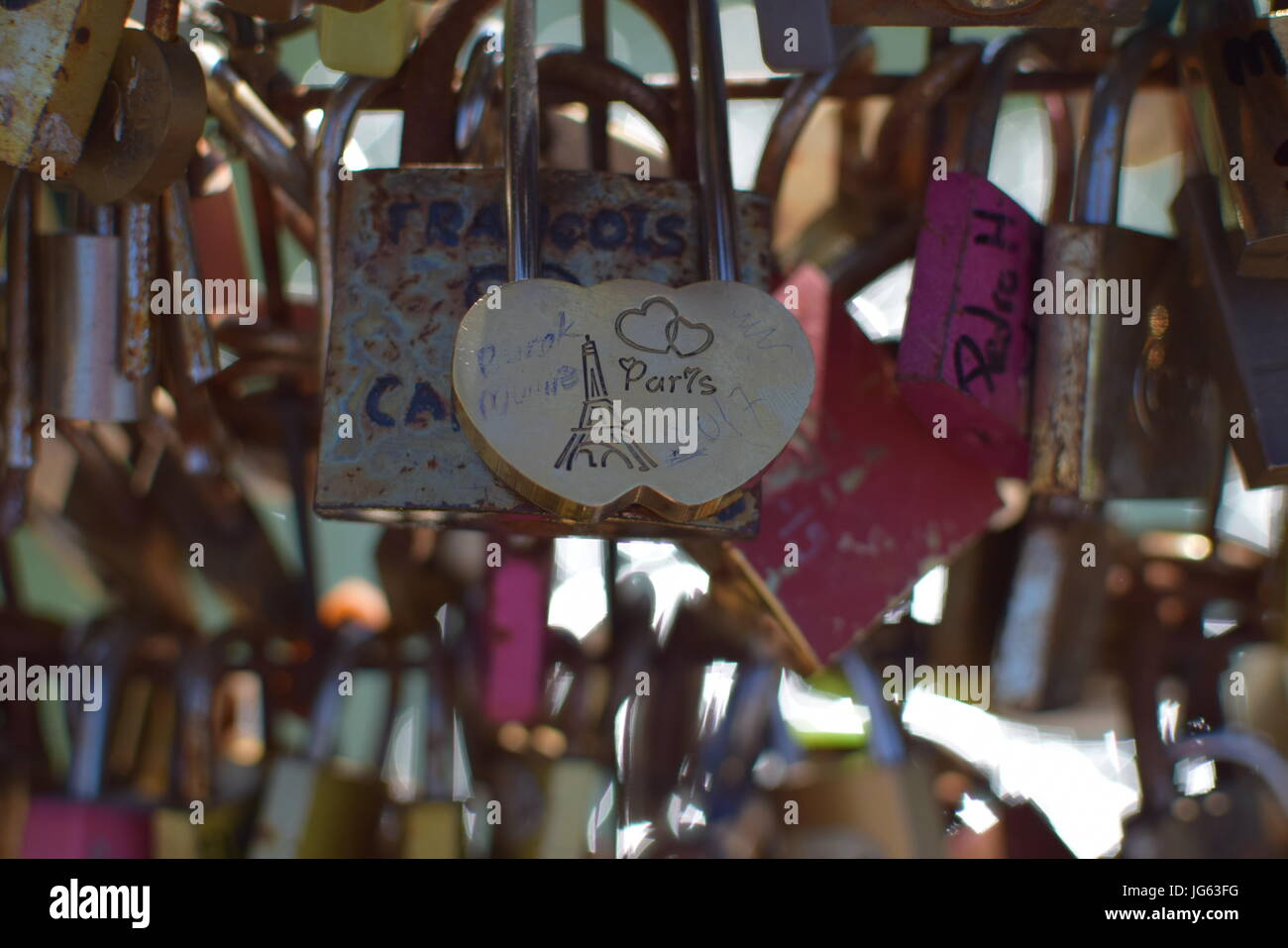 Padlocks in Paris Stock Photo Alamy