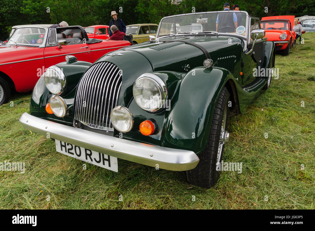 Morgan 4/4 1600 two door roadster convertible a classic British car first built in 1936 Stock Photo