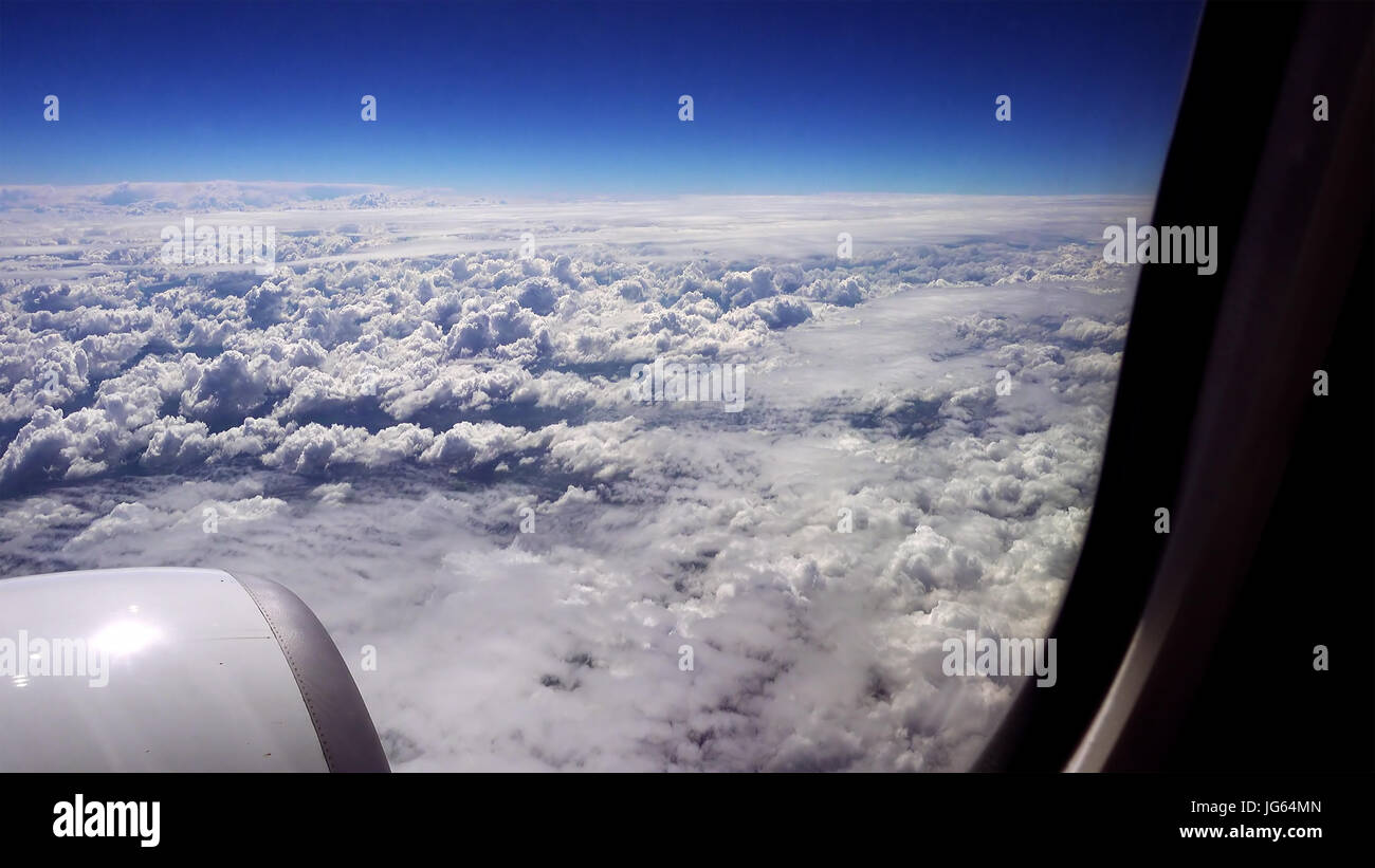 Cumulus clouds aircraft engine hi-res stock photography and images - Alamy