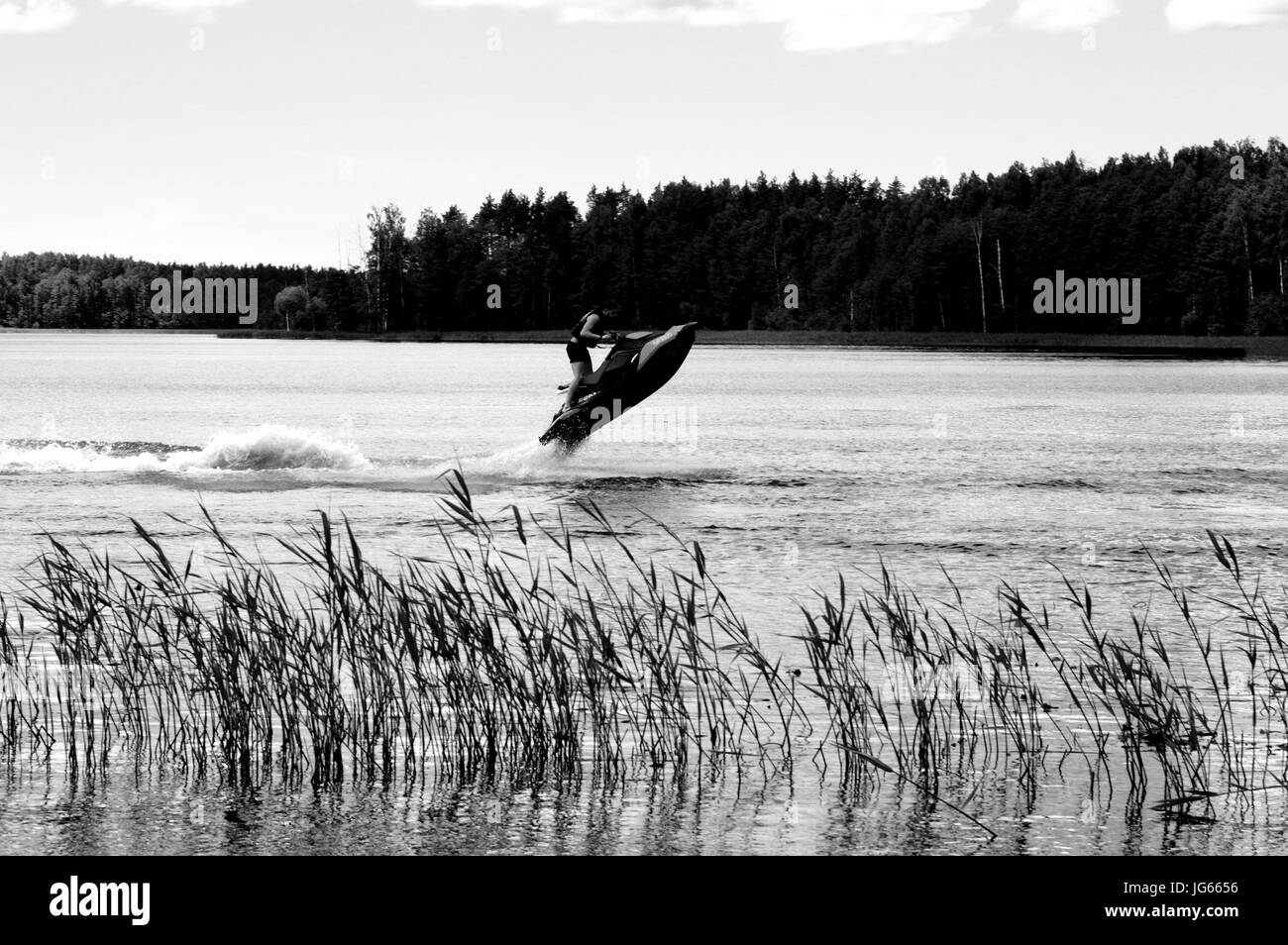 Jet ski, Lake, Water, Sport Stock Photo