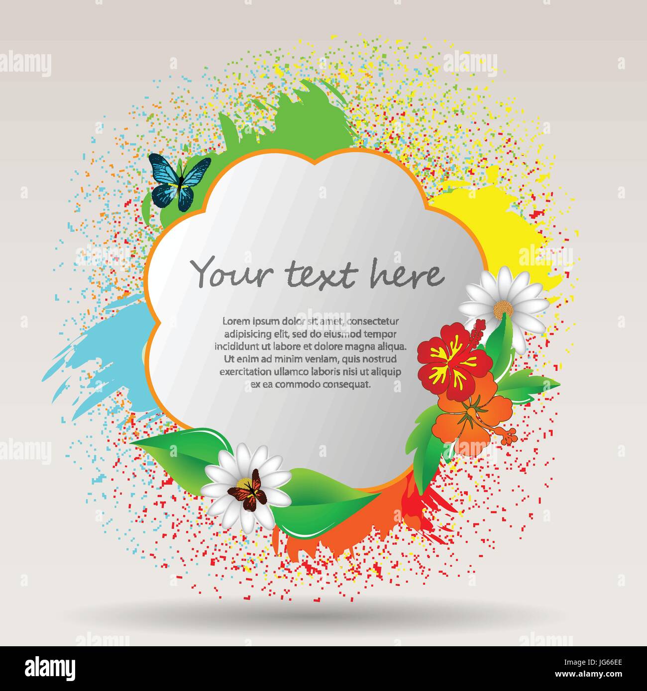Nature Concept Background. Abstract Colorful Natural Eco Speech Bubble ...