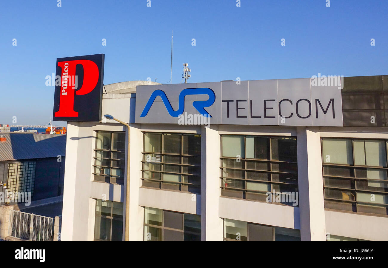 AR Telecom building in Lisbon - LISBON - PORTUGAL Stock Photo