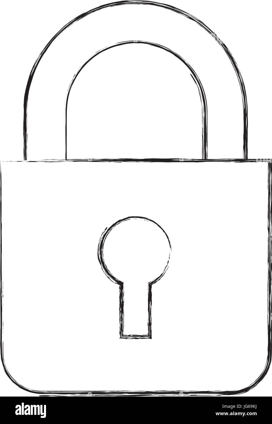 safe secure padlock icon vector illustration design Stock Vector Image ...
