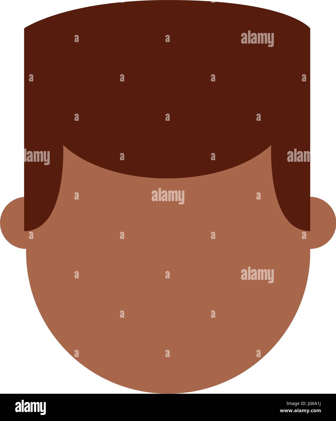 young man black head avatar character vector illustration design Stock ...
