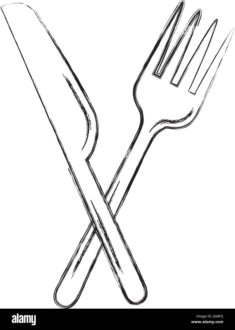 fork cutlery with knife Stock Vector Image & Art Alamy