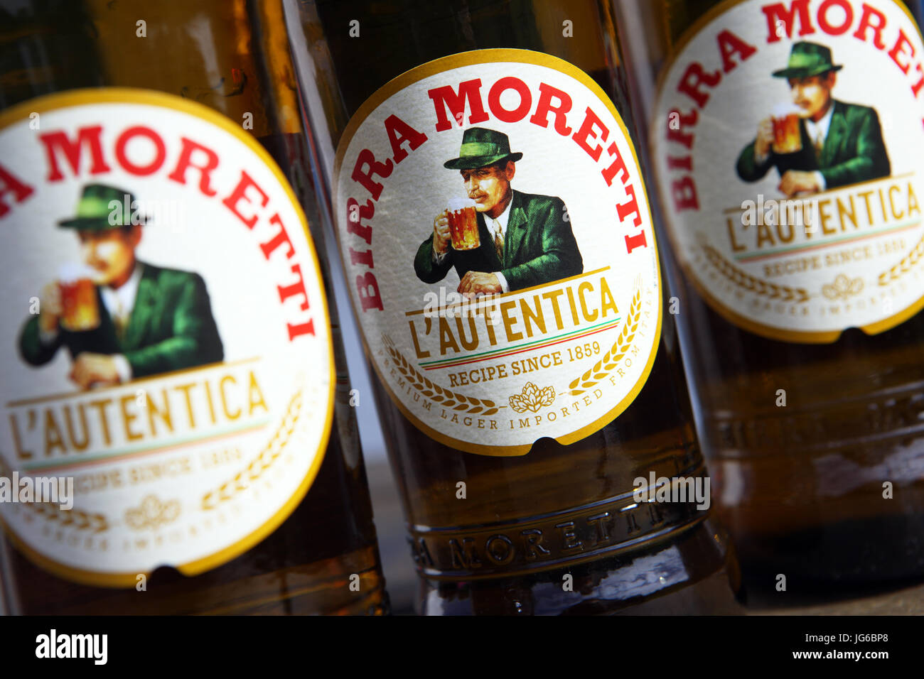 Birra Moretti Italian beer Stock Photo Alamy