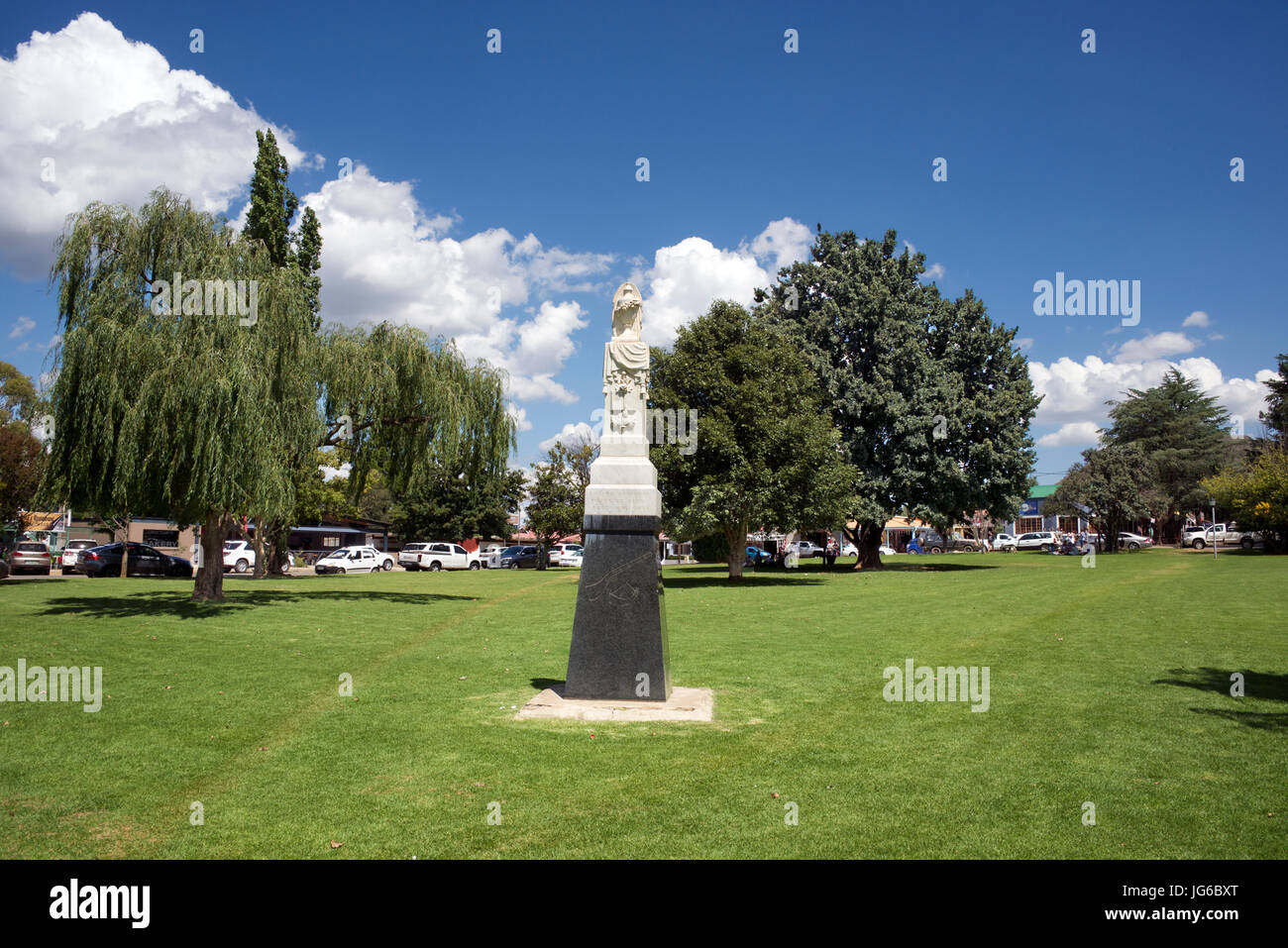 Naauwpoort Monument Main Square Clarens Free State South Africa Stock Photo