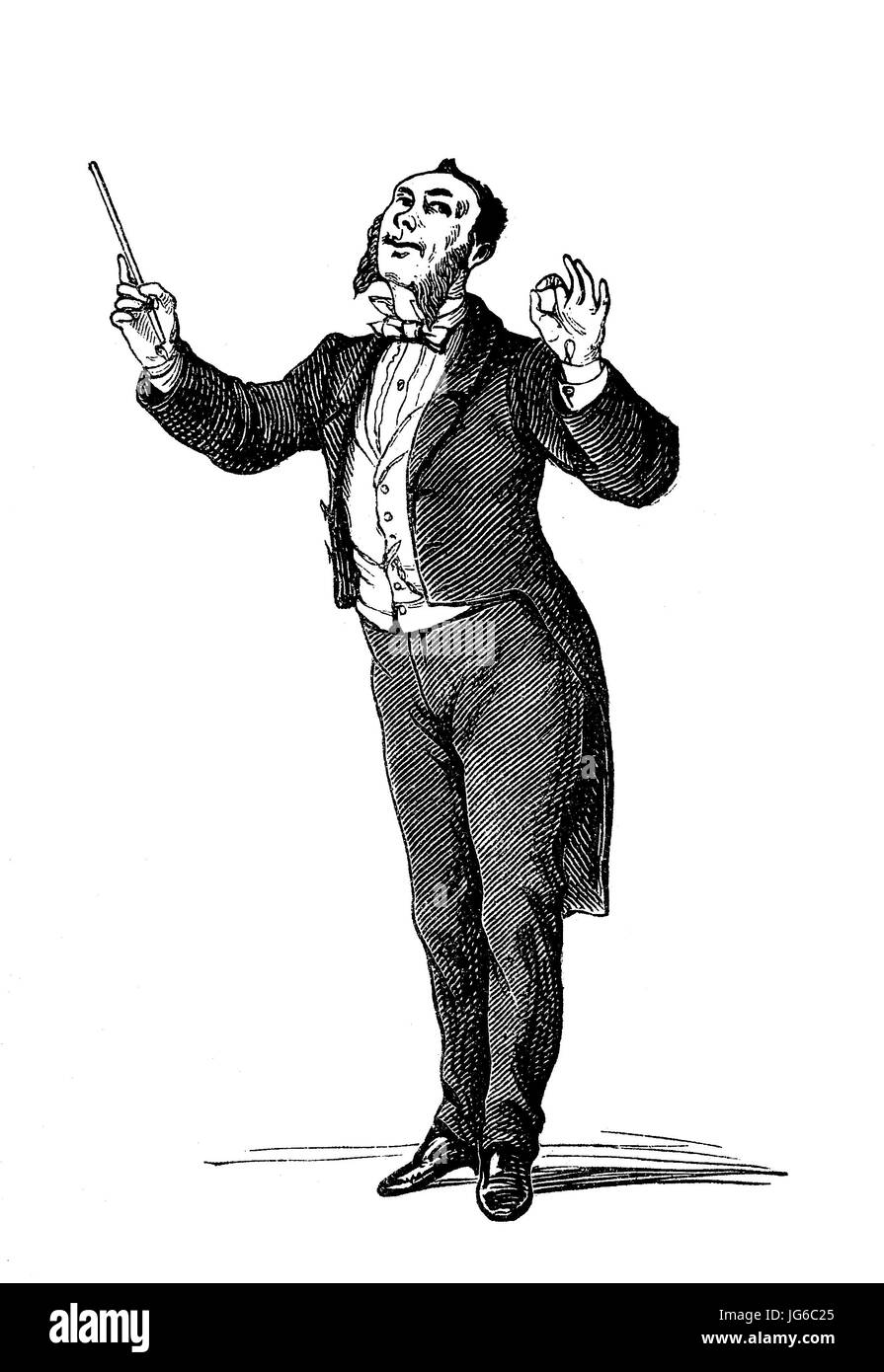 Orchestra conductor illustration hires stock photography and images