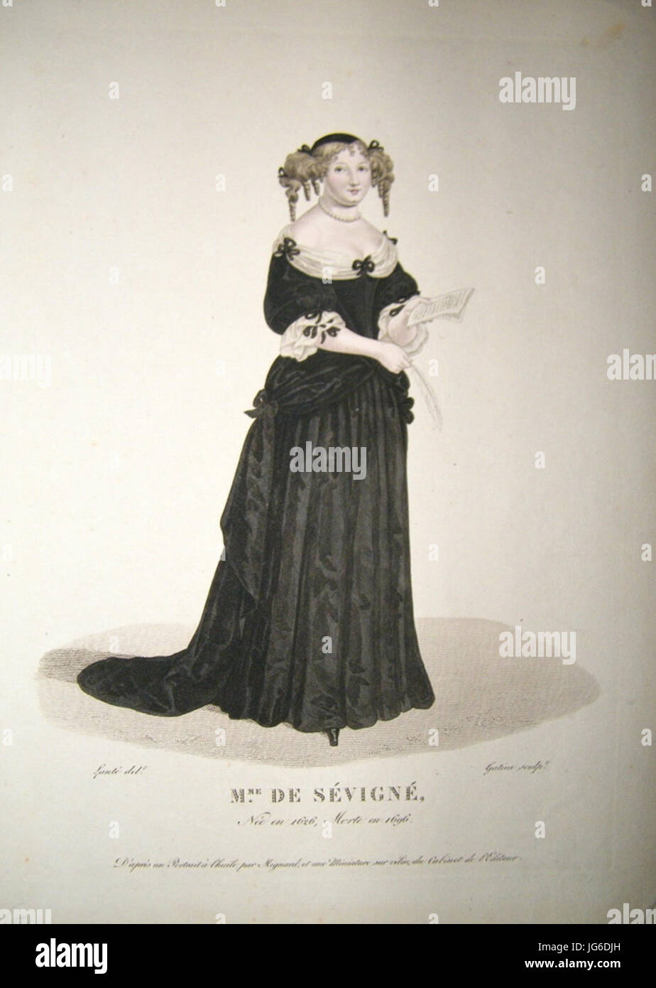 Madame de Sévigné (Galerie Francais de Femmes Celebres) Stock Photo