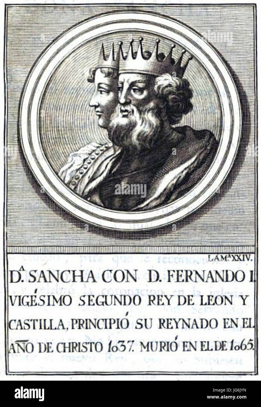 Retrato-182-Rey de León-Fernando I Stock Photo