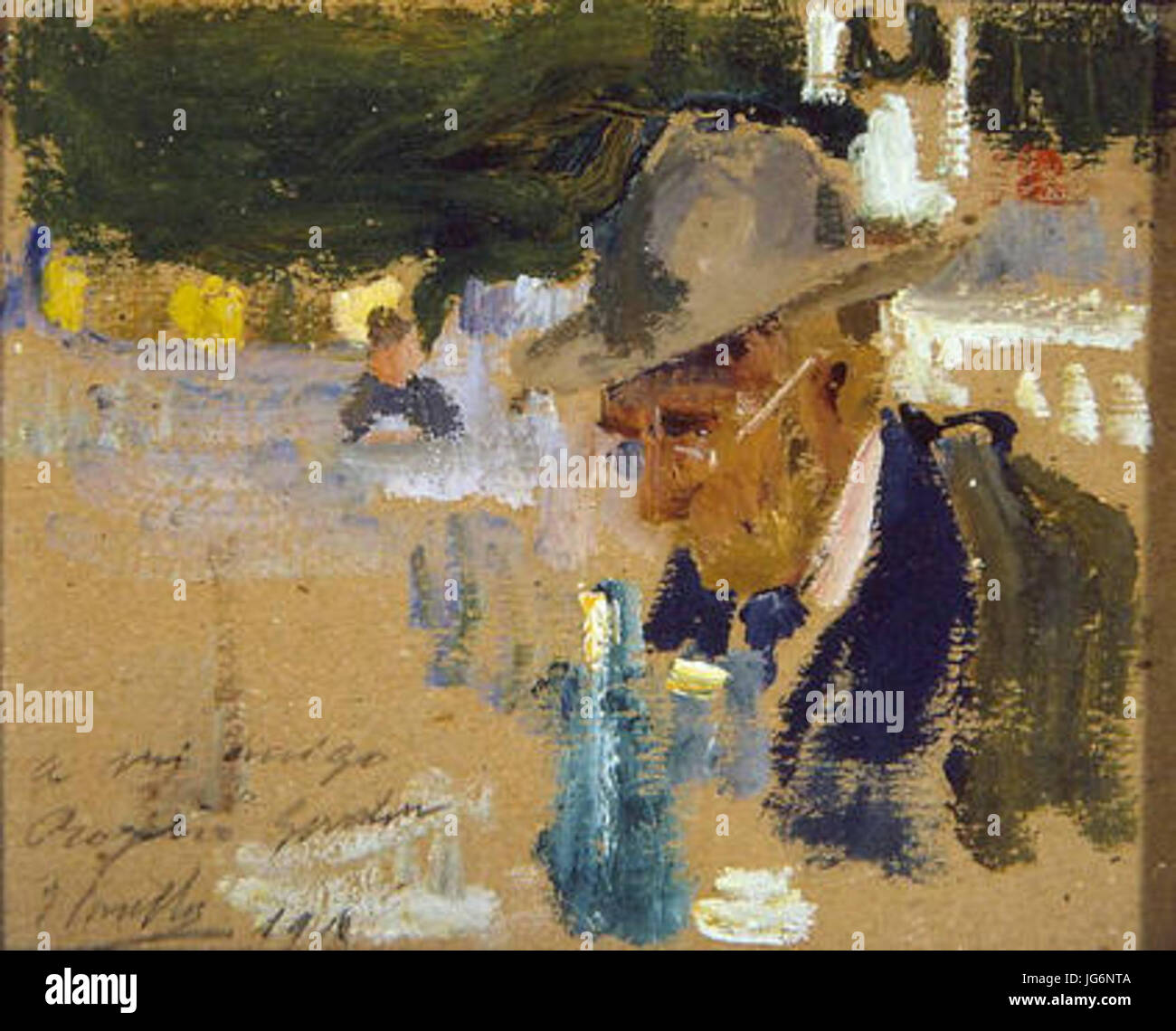 Rogelio Gordon tomando el aperitivo 28191829 Stock Photo