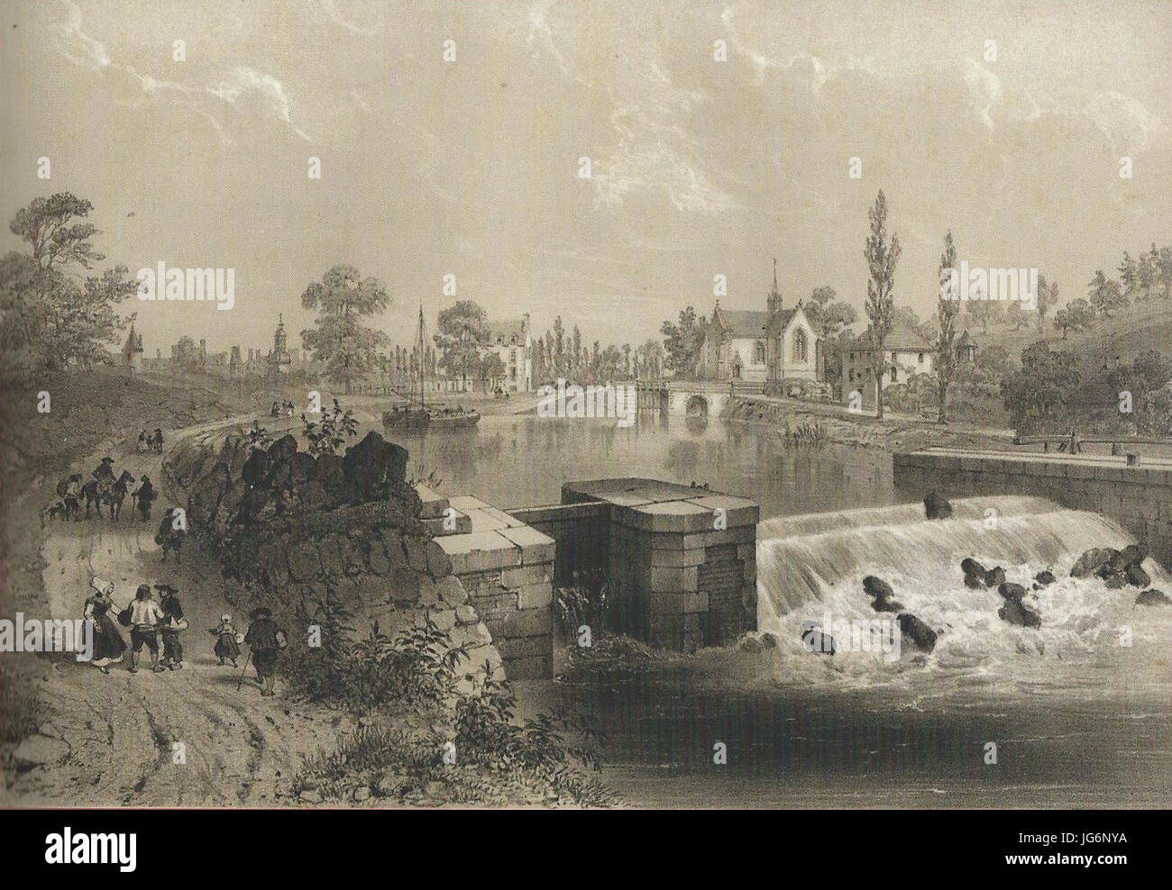 Rohan Canal de Nantes à Brest Félix Benoist Stock Photo Alamy