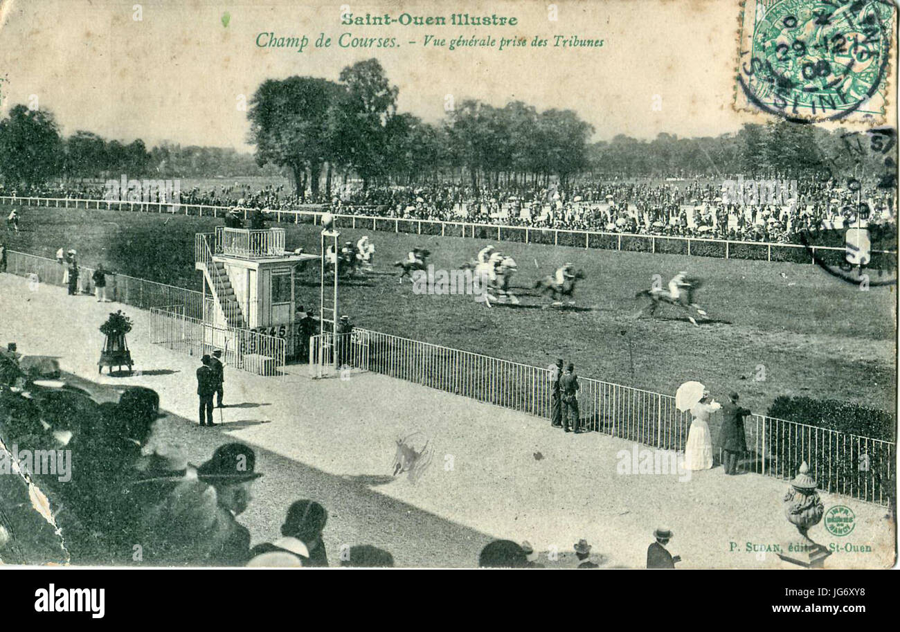 Photo Ancienne - Champ De Courses D'Auteuil, Les Tribunes Et La Pelouse