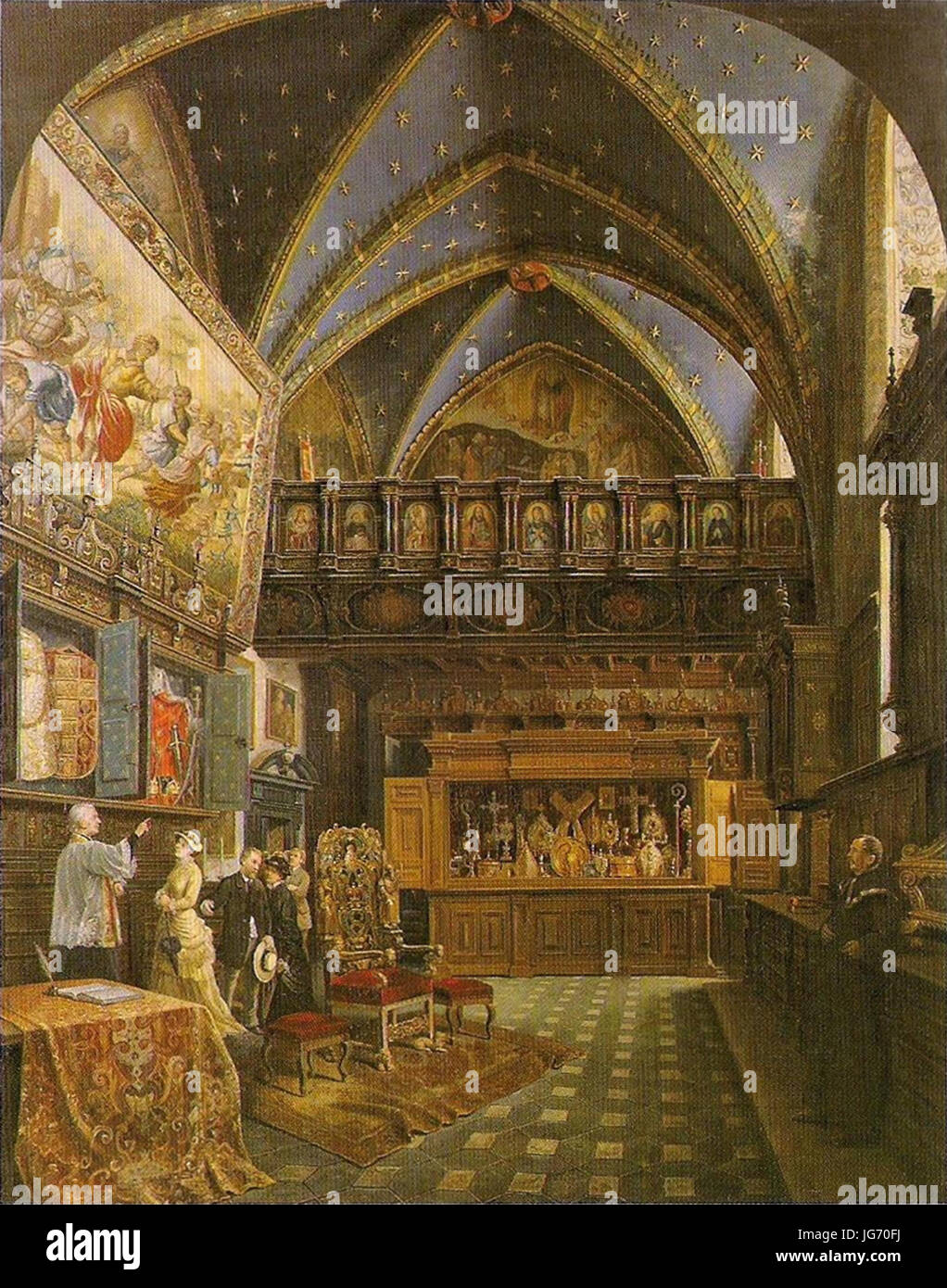 Saturnin Świerzyński, Wnętrze skarbca, 1883 Stock Photo